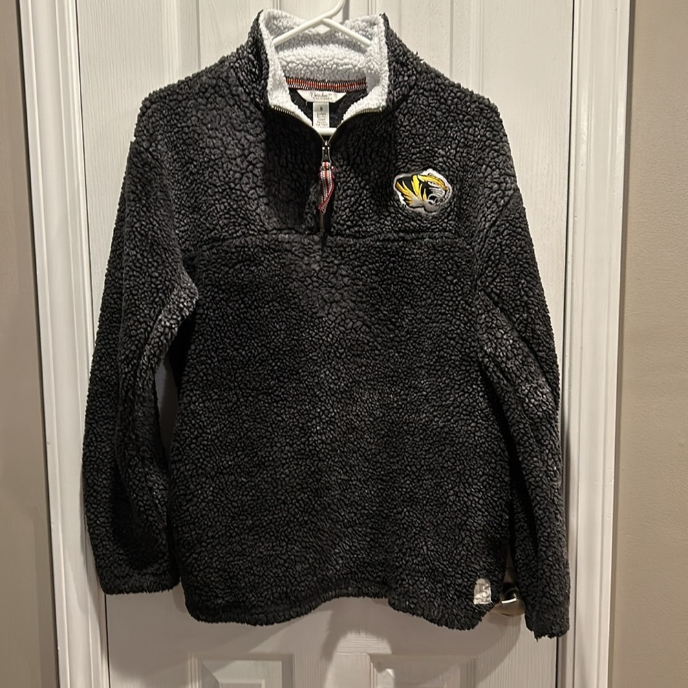 Mizzou Pressbox by Royce Apparel Comfy fuzzy quarter zip pullover